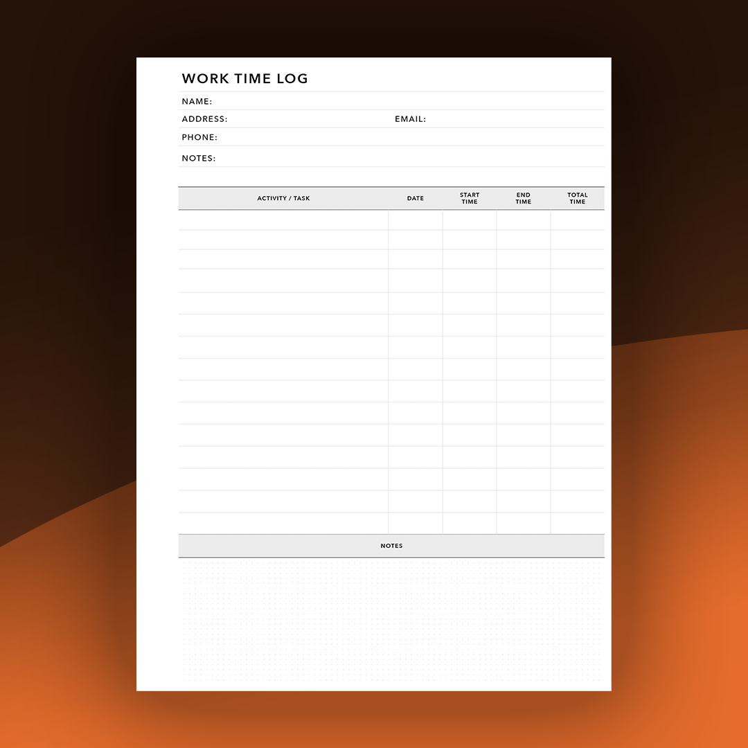 Basic Log Tablet ReMarkable Tablet - Work Time Log – eInkPads